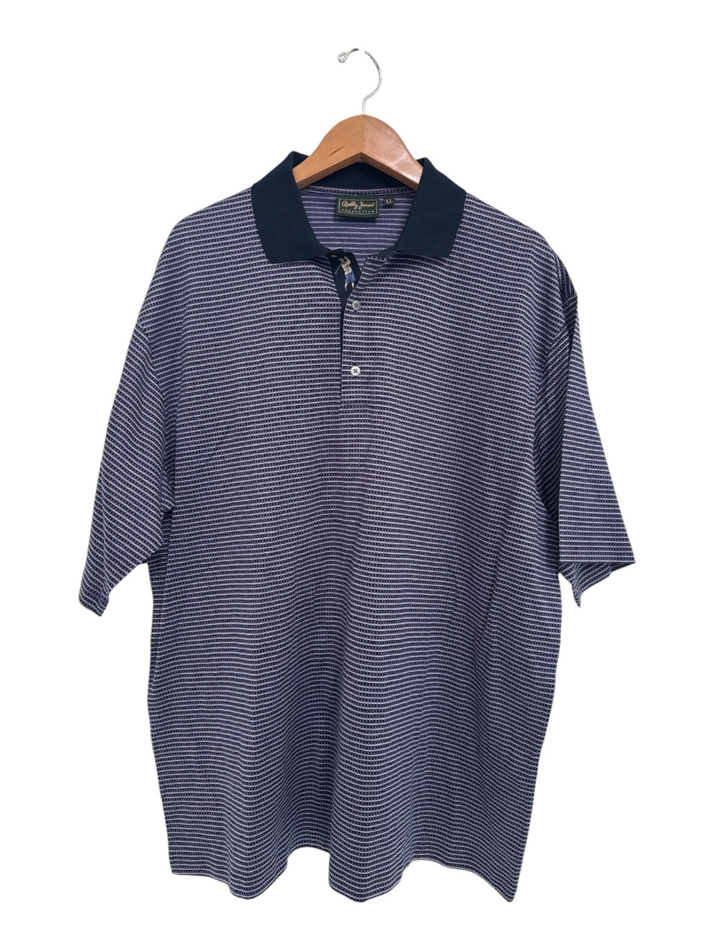 Bobby Jones Golf Classic Men's Navy Striped Golf Polo Shirt